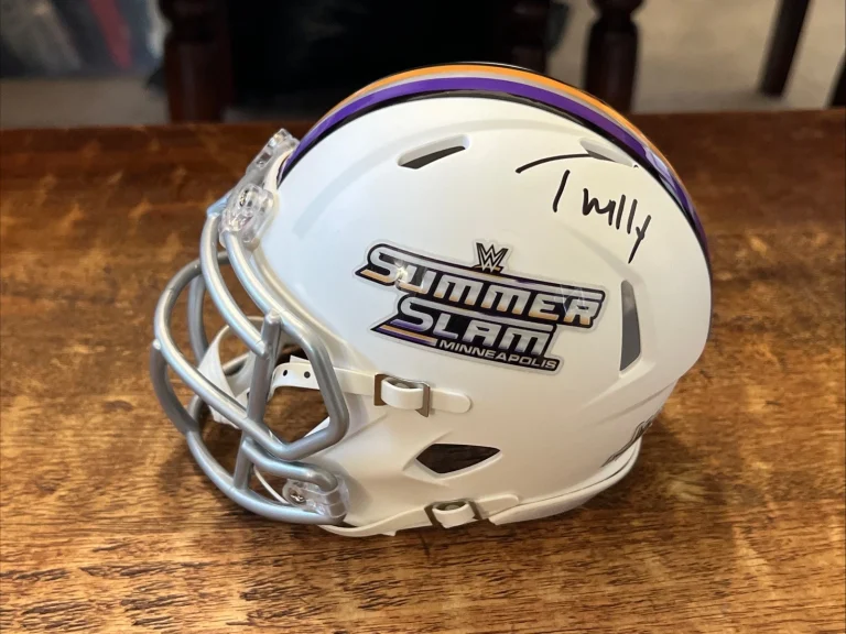 Trick Williams Signed 2026 SummerSlam Mini Helmet JSA Coa Autographed WWE