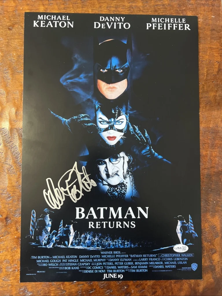 Danny DeVito Signed 12x18 Batman Returns Movie Poster JSA Coa Autographed
