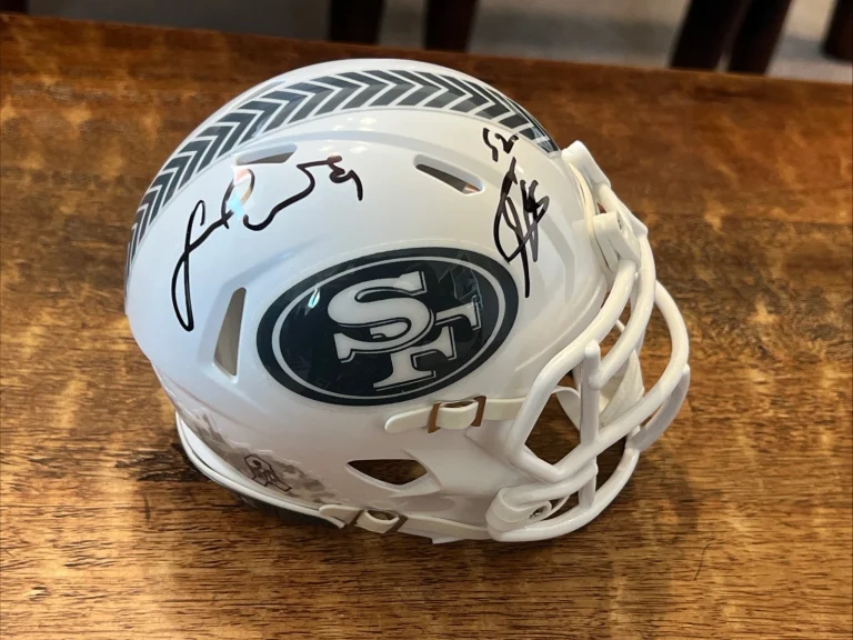 Fred Warner Patrick Willis Signed San Francisco 49ers Mini Helmet JSA Coa Auto