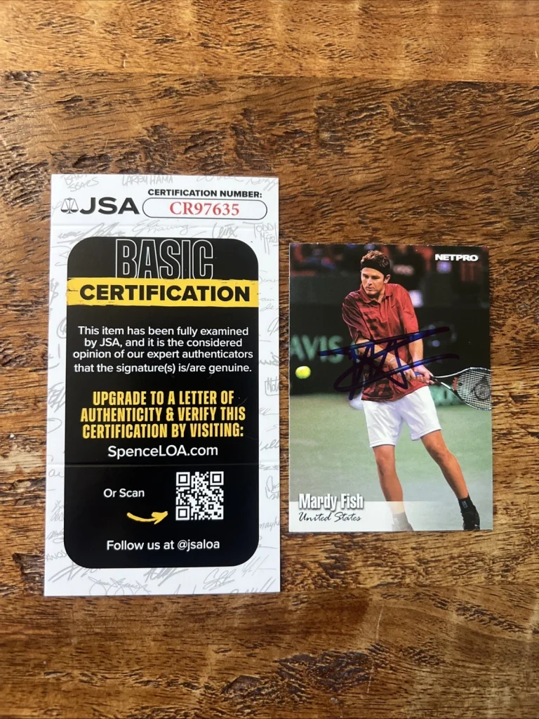 Mardy Fish IP Signed Net Pro Rookie Card JSA Coa Autographed Tennis