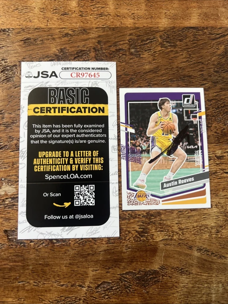 Austin Reaves IP Signed Donruss Card JSA Coa Lakers Autographed