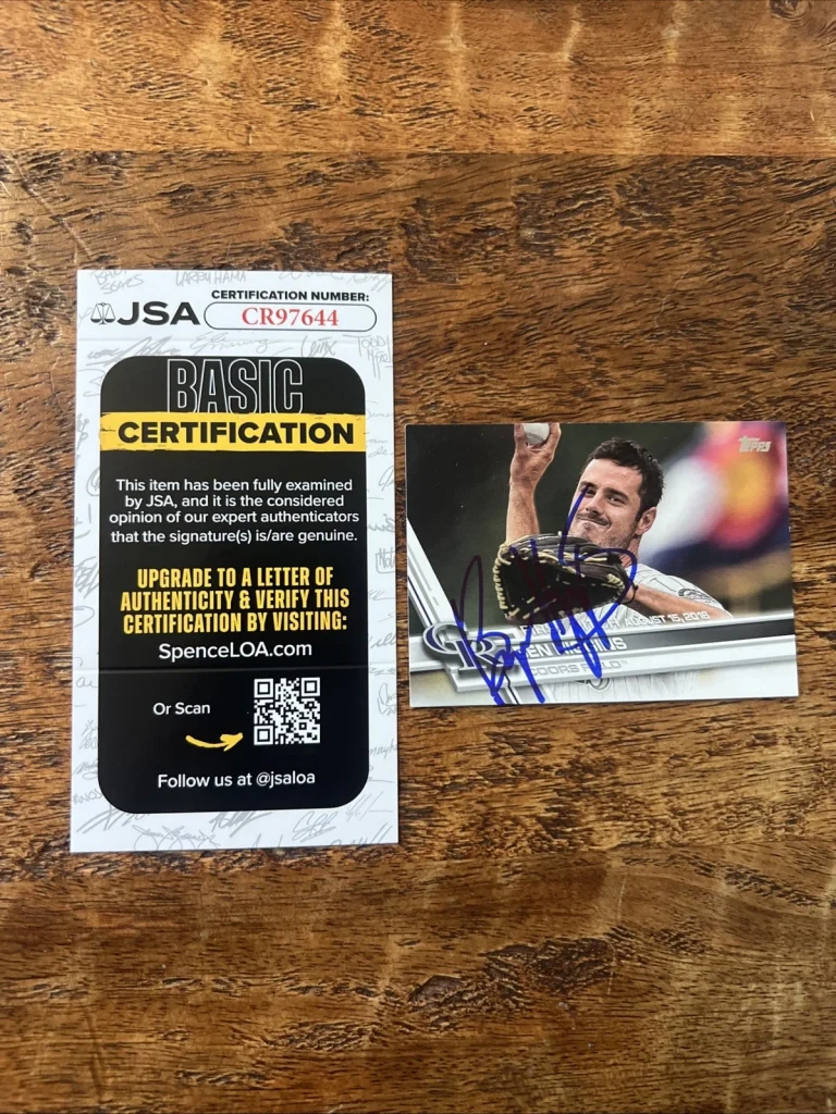 Ben Higgins IP Signed Topps First Pitch Card JSA Coa Autographed The Bachelor