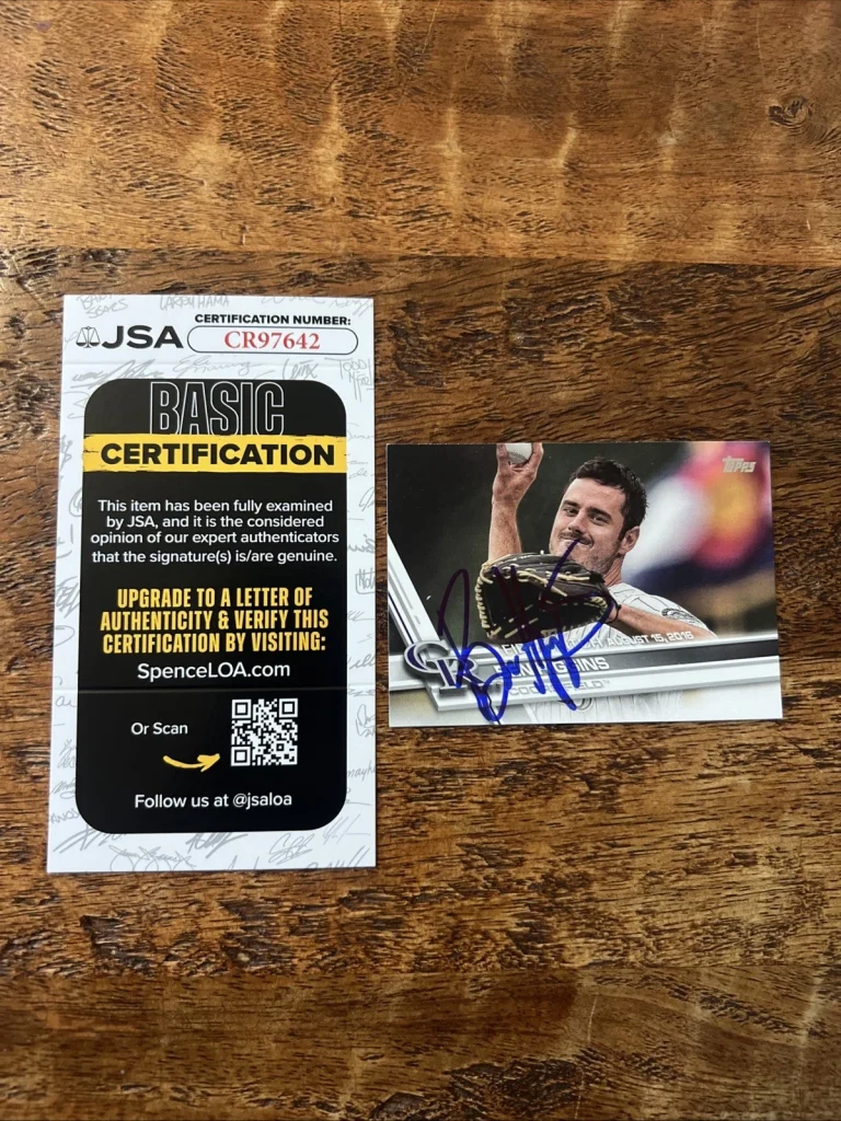 Ben Higgins IP Signed Topps First Pitch Card JSA Coa Autographed The Bachelor