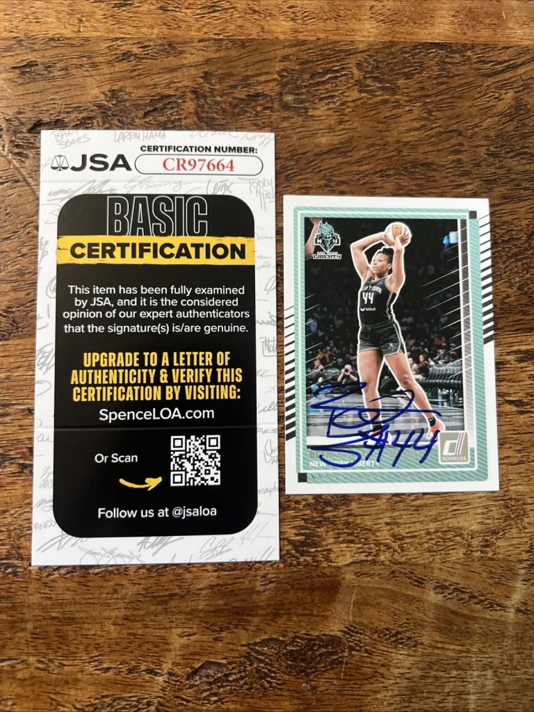 Betnijah Laney-Hamilton IP Signed Donruss Card JSA Coa Liberty Autographed WNBA