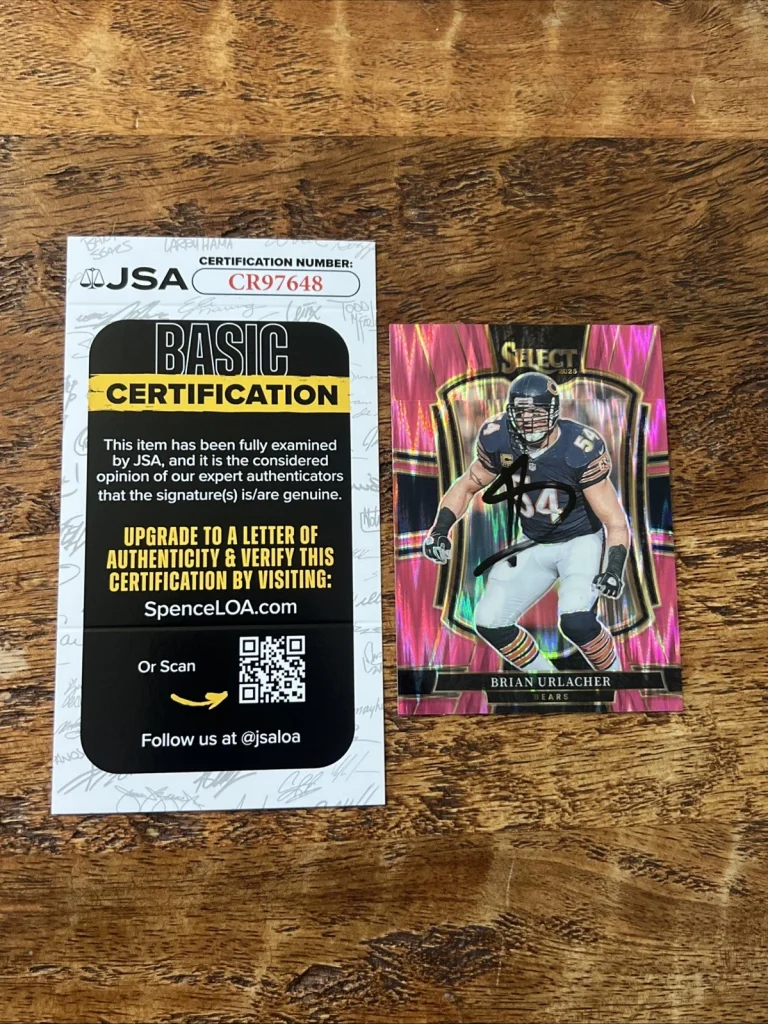 Brian Urlacher IP Signed Panini Select Card JSA Coa Bears Autographed