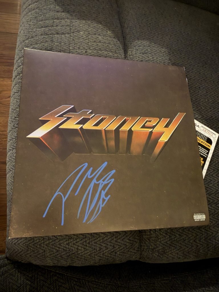Post Malone SIGNED Vinyl ALBUM JSA Authenticated COA Stoney