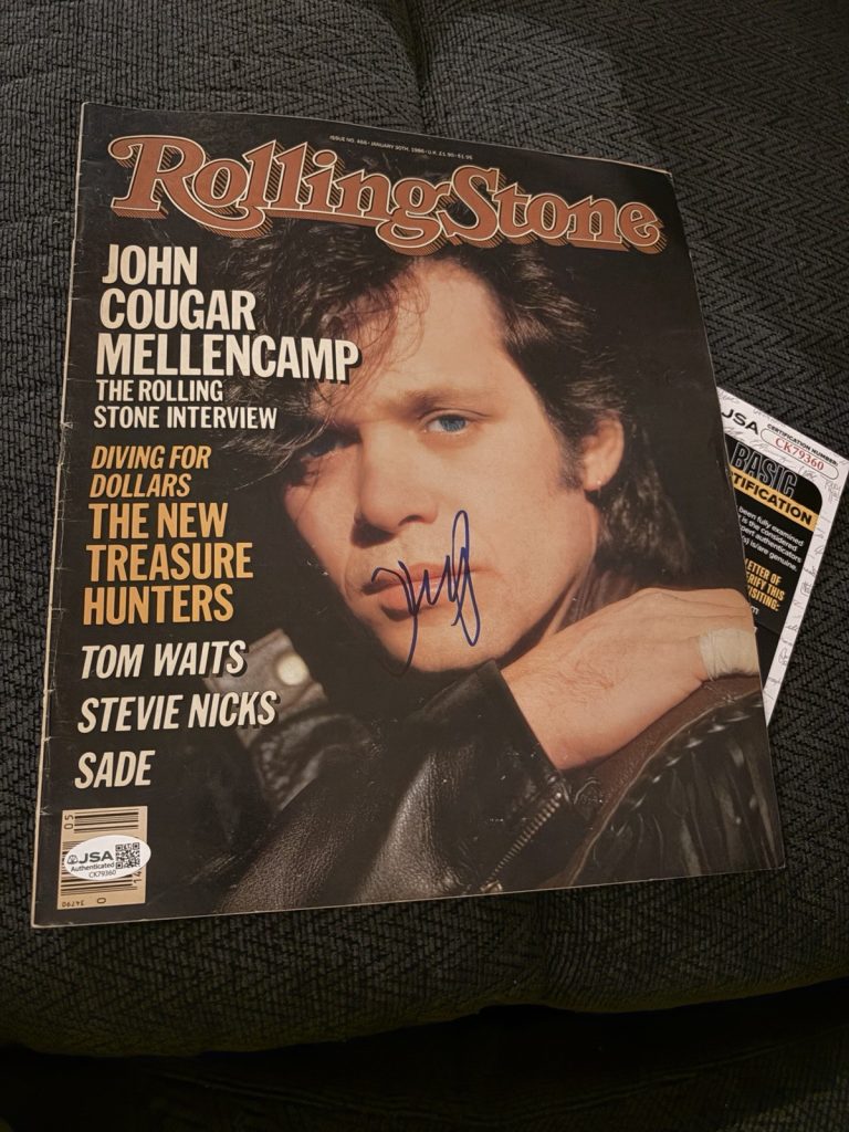 John Mellencamp Signed Rolling Stone Magazine JSA Authenticated COA 1/30/86 1986