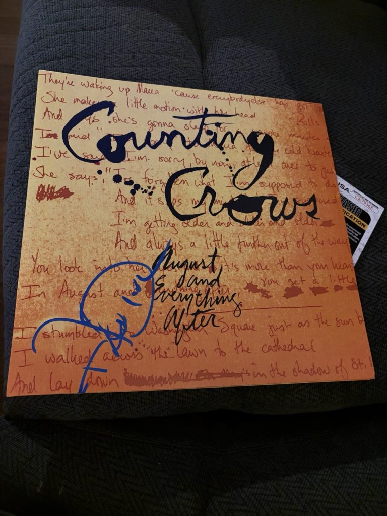 Adam Duritz SIGNED Vinyl ALBUM JSA Authenticated COA August & Everything After