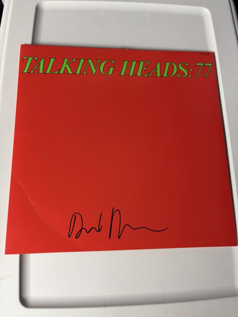 David Byrne SIGNED Vinyl Talking Heads JSA Authenticated COA 77 Album