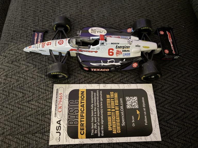 Mario Andretti Signed 1:24 Diecast Indy 500 JSA Authentication COA