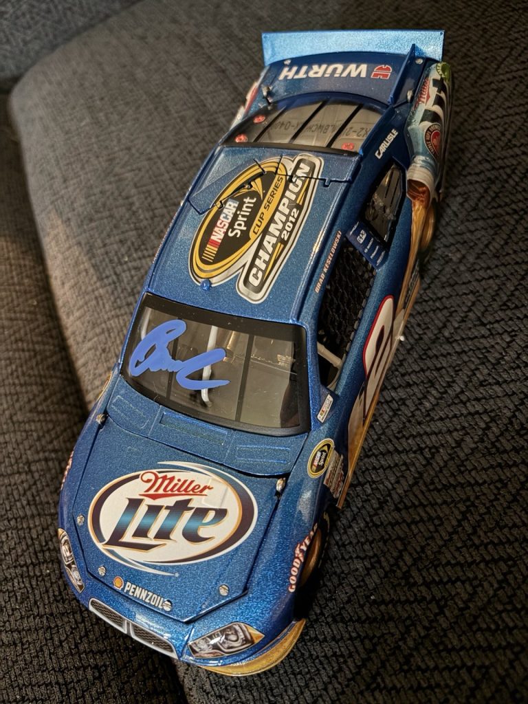 Brad Keselowski Signed 1/24 Scale Diecast Car Nascar 2012 Champion 1:4697