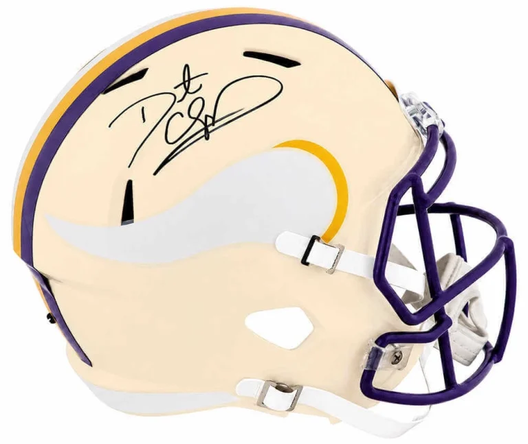 Daunte Culpepper Signed Vikings RETRO Riddell F/S Speed Replica Helmet -(SS COA)