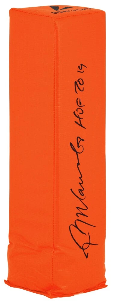 Kevin Mawae Signed BSN Orange Endzone Football Pylon w/HOF'19 - (SCHWARTZ COA)