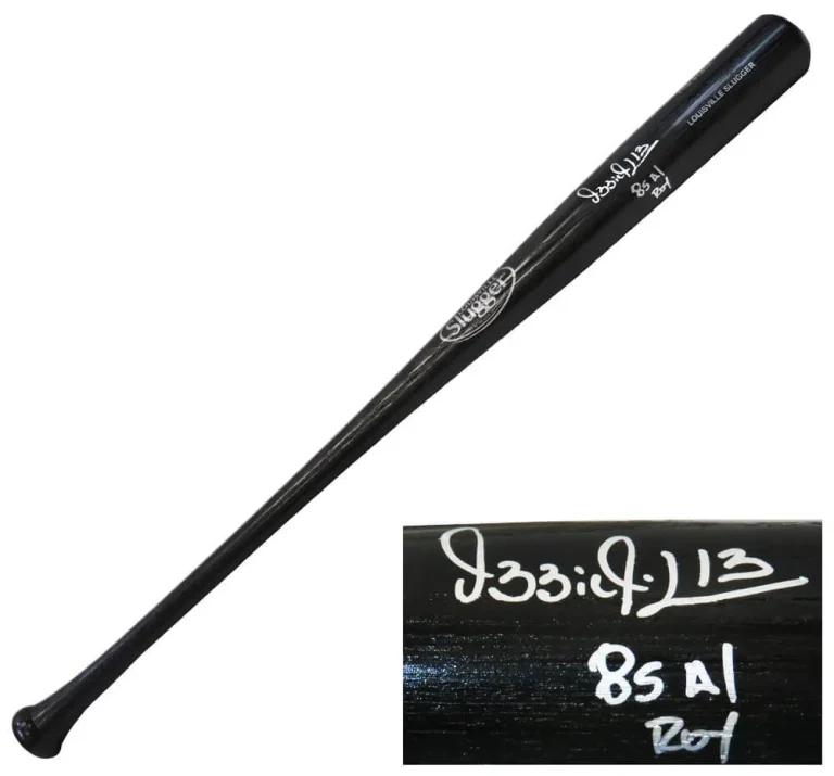 Ozzie Guillen Signed Louisville Slugger Black Baseball Bat w/85 AL ROY -(SS COA)