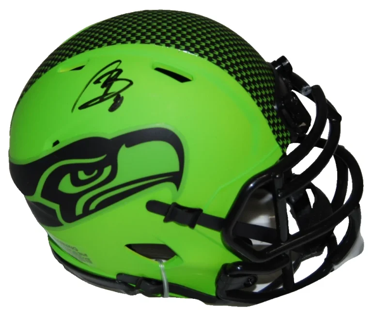 COBY BRYANT signed (SEATTLE SEAHAWKS) RAVE mini football helmet JSA CR86608