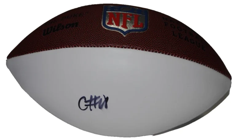 CALEB WILLIAMS signed (CHICAGO BEARS WILSON NFL white panel football JSA CR86604