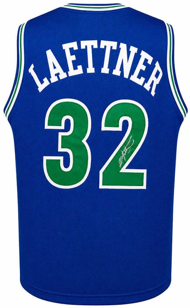 Christian Laettner Signed Blue T/B Pro Style Custom Basketball Jersey - (SS COA)