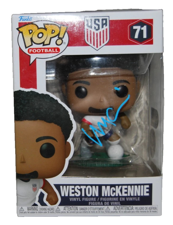 WESTON MCKENNIE signed (TEAM USA) Soccer Funko Pop #71 BECKETT BY085882