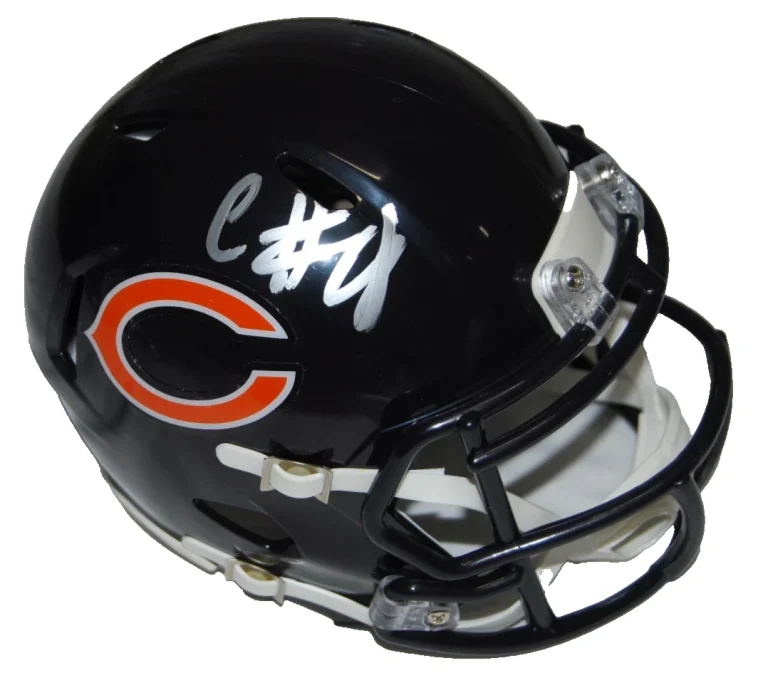 CALEB WILLIAMS signed (CHICAGO BEARS) Mini football helmet JSA COA CR86582