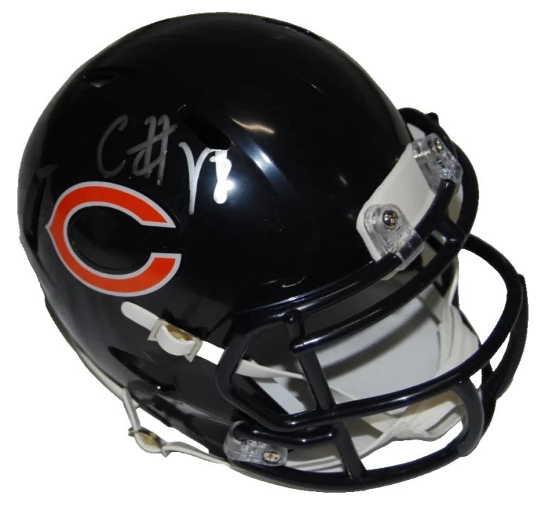 CALEB WILLIAMS signed (CHICAGO BEARS) Mini football helmet JSA COA CR86580