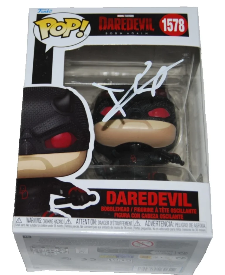 CHARLIE COX signed (DAREDEVIL) Born Again Funko Pop #1578 BECKETT BY085870