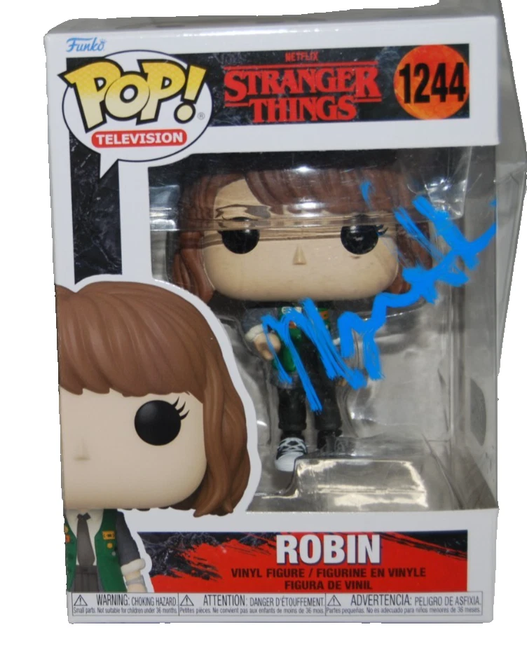 MAYA HAWKE signed (STRANGER THINGS) #1244 Funko Pop Robin BECKETT Authenticated