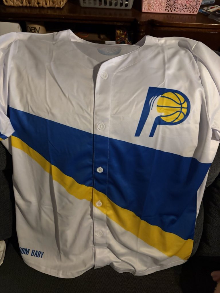 Indiana Pacers Celebrity Softball 2026  Size Adult XL ABA Retro Boom Baby