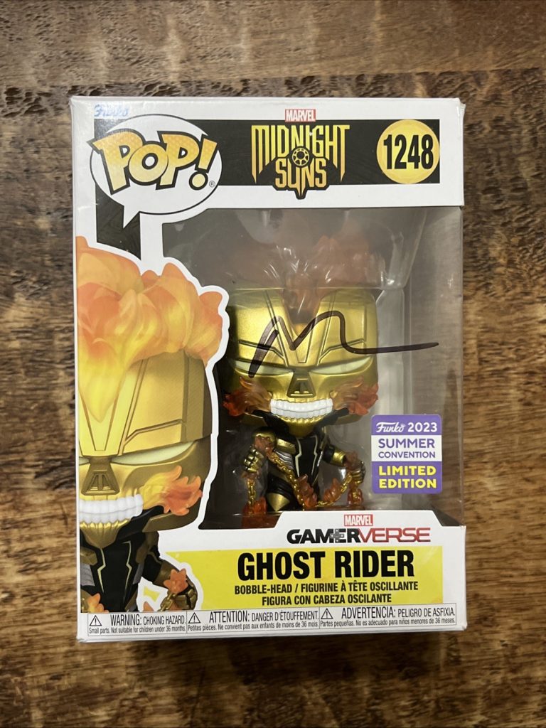 Nicolas Cage Signed Ghost Rider Funko POP JSA Coa Autographed Marvel