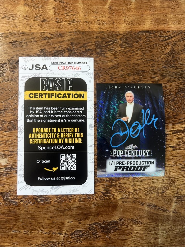 John O'Hurley IP Signed Leaf Pop Century Card JSA Coa Autographed Seinfeld