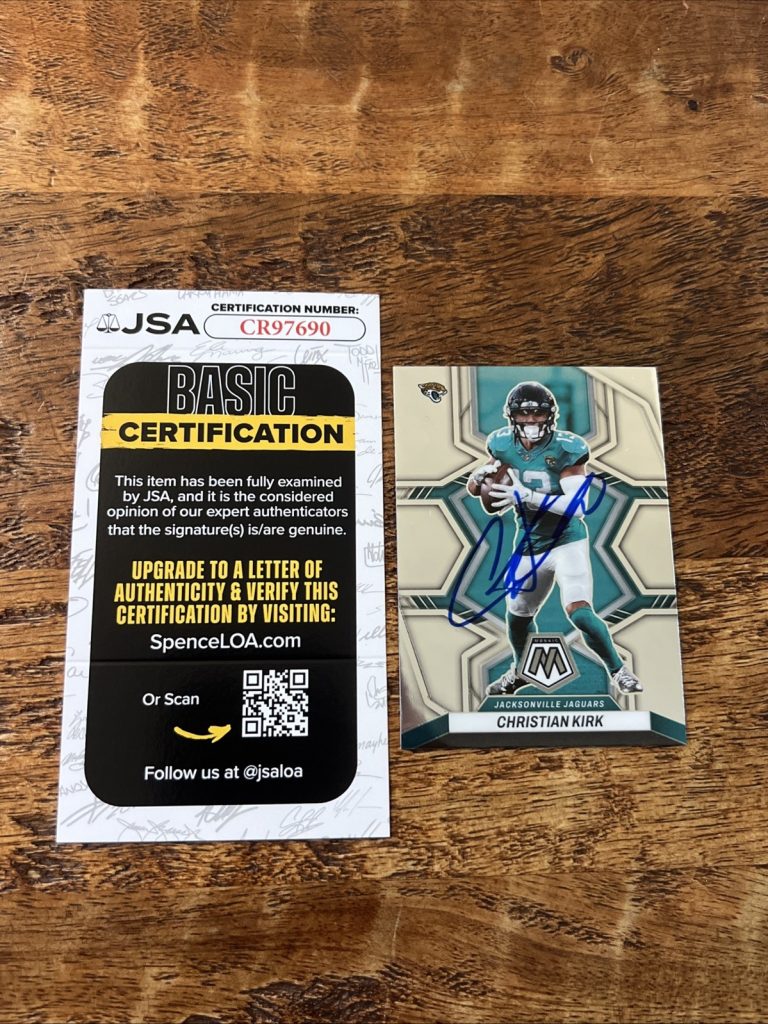 Christian Kirk IP Signed Panini Mosaic Card JSA Coa Jaguars Autographed