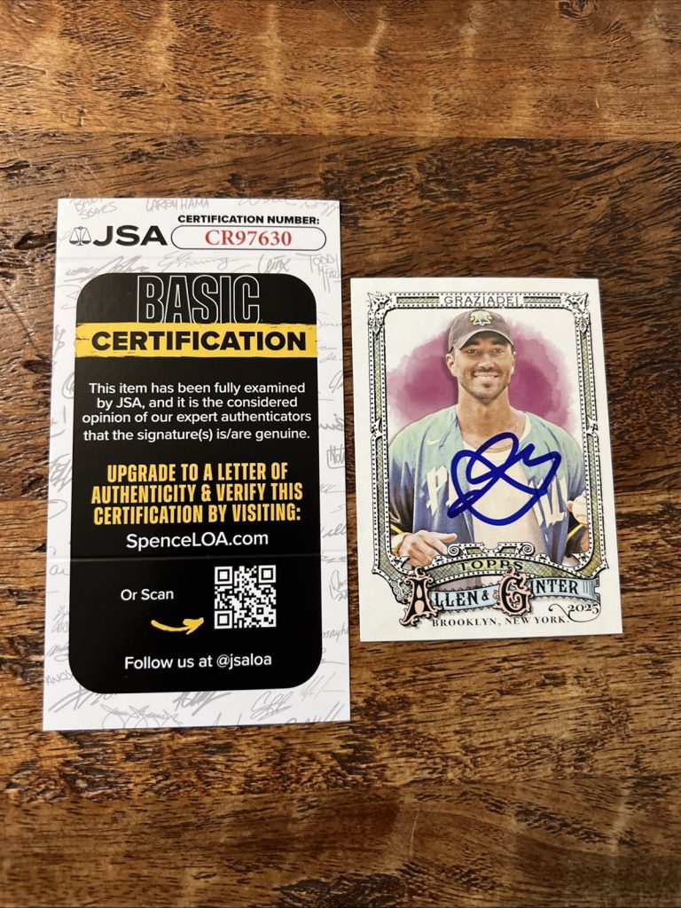 Joey Graziadei IP Signed Allen & Ginter Card JSA Coa Autographed The Bachelor
