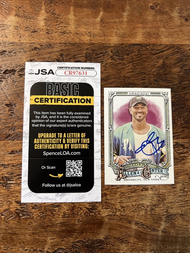 Joey Graziadei IP Signed Allen & Ginter Card JSA Coa Autographed The Bachelor