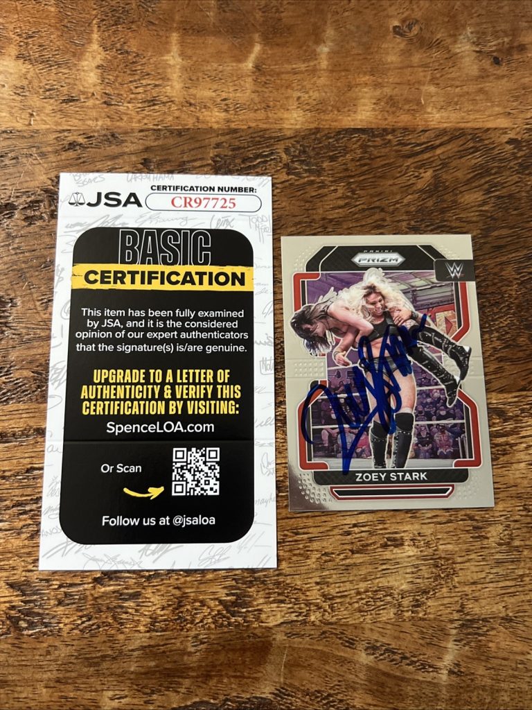 Zoey Stark IP Signed Prizm Card JSA Coa Autographed WWE