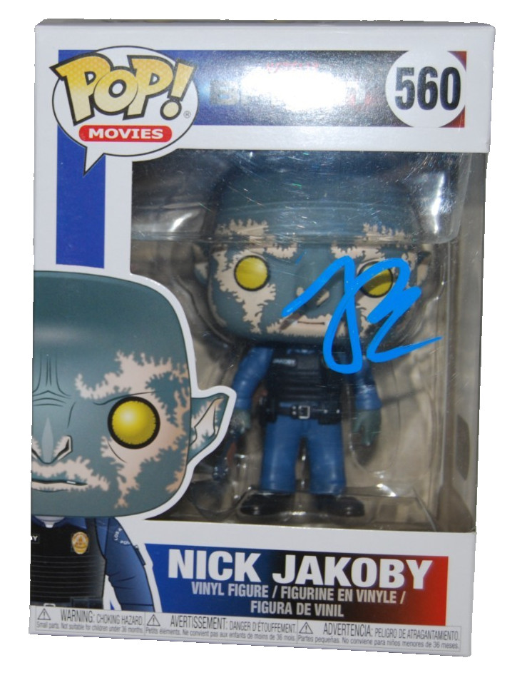 JOEL EDGERTON signed (BRIGHT) Nick Jakoby #560 Funko Pop BECKETT BAS BY085890
