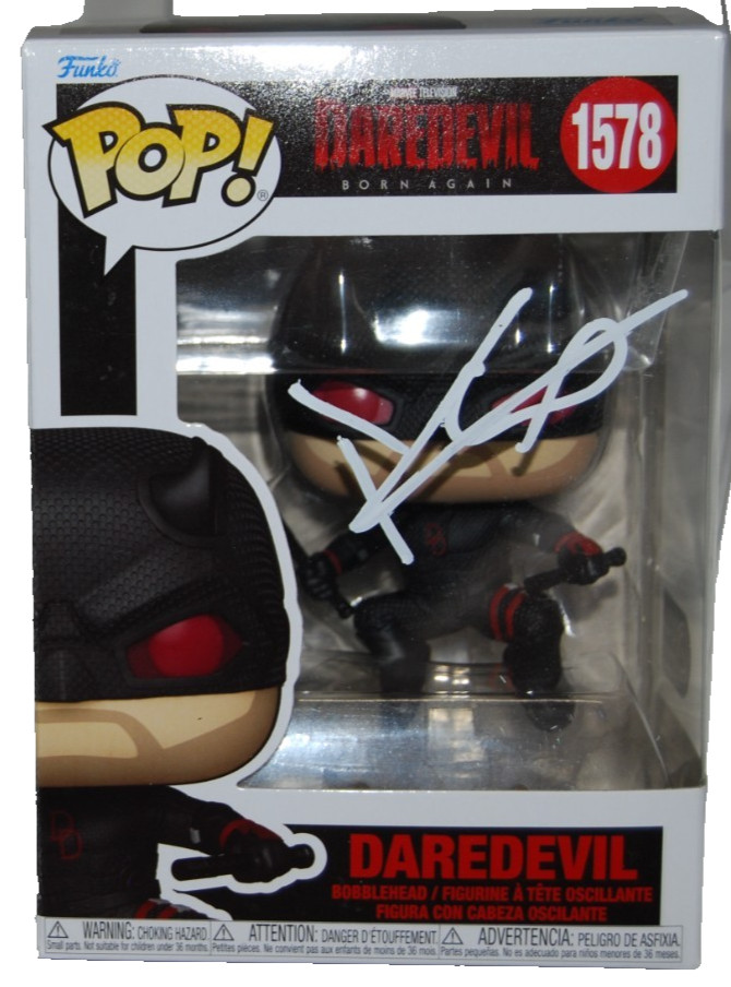 CHARLIE COX signed (DAREDEVIL) Born Again Funko Pop #1578 BECKETT BY085869
