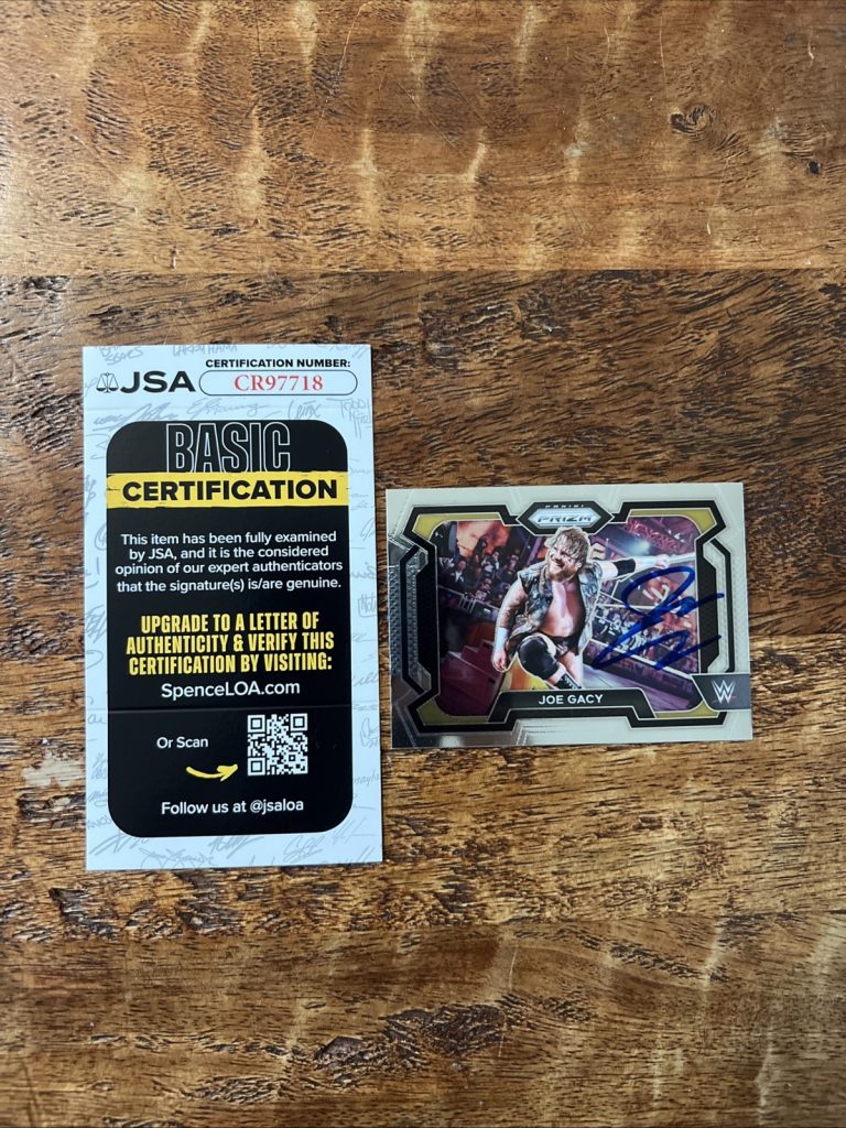 Joe Gacy IP Signed Prizm Card JSA Coa Autographed WWE