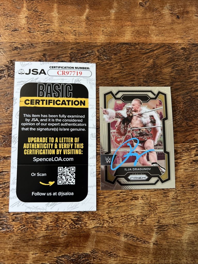 Ilja Dragunov IP Signed Prizm Card JSA Coa Autographed WWE