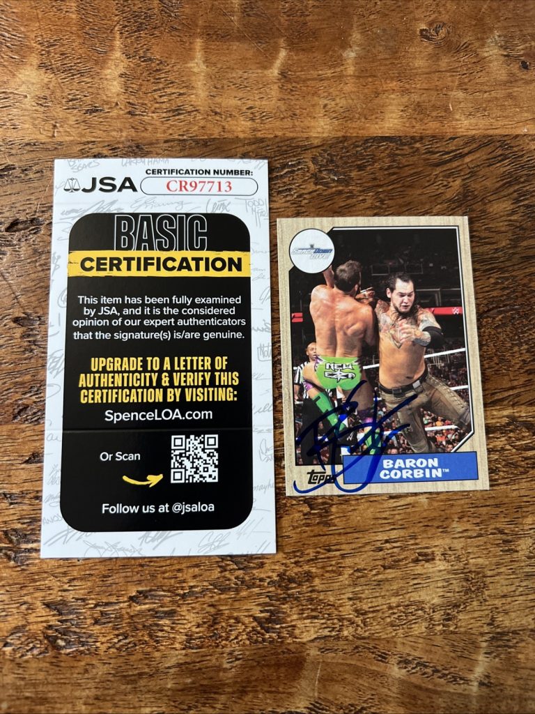 Baron Corbin IP Signed Topps Heritage Card JSA Coa Autographed WWE