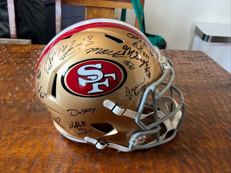 2026 San Francisco 49ers Team Signed Full Size Helmet JSA Coa Mac Jones