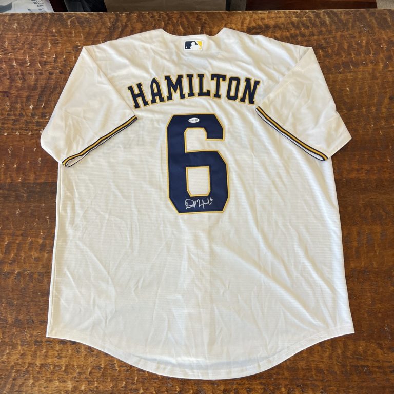 David Hamilton Signed Milwaukee Brewers Jersey JSA Coa Autographed