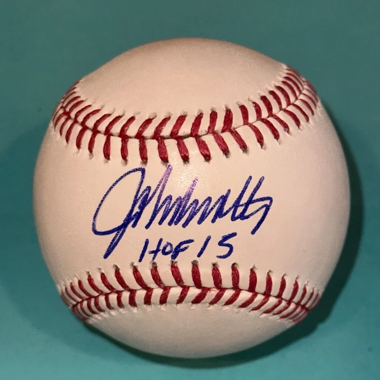 JOHN SMOLTZ (Atlanta Braves) Signed Official MLB Baseball Beckett (BAS) w/ HOF