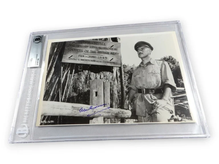 Alec Guinness Signed Autographed Photo The Bridge on the River Kwai BAS 1045