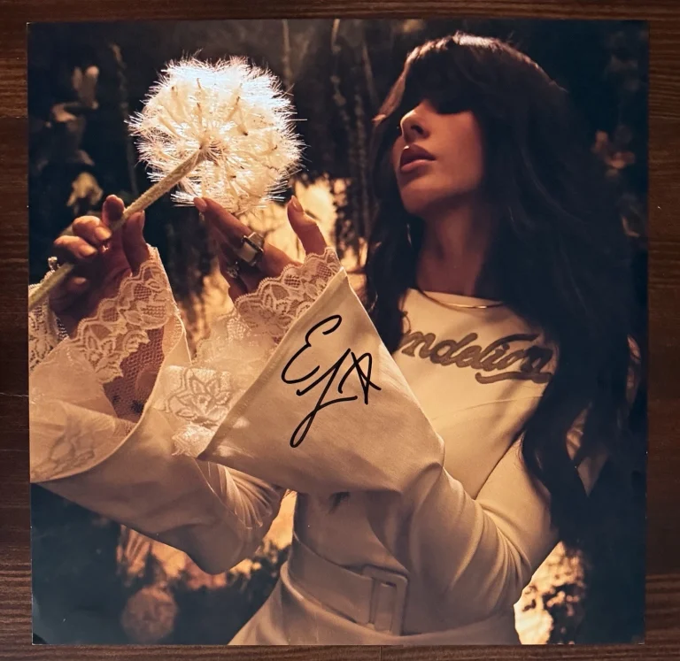 ELLA LANGLEY SIGNED ART CARD & DANDELION YELLOW VINYL 2LP PSA DNA COA AUTOGRAPH