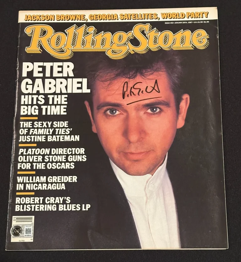 PETER GABRIEL Signed ROLLING STONE Magazine Beckett (BAS) Authenticated