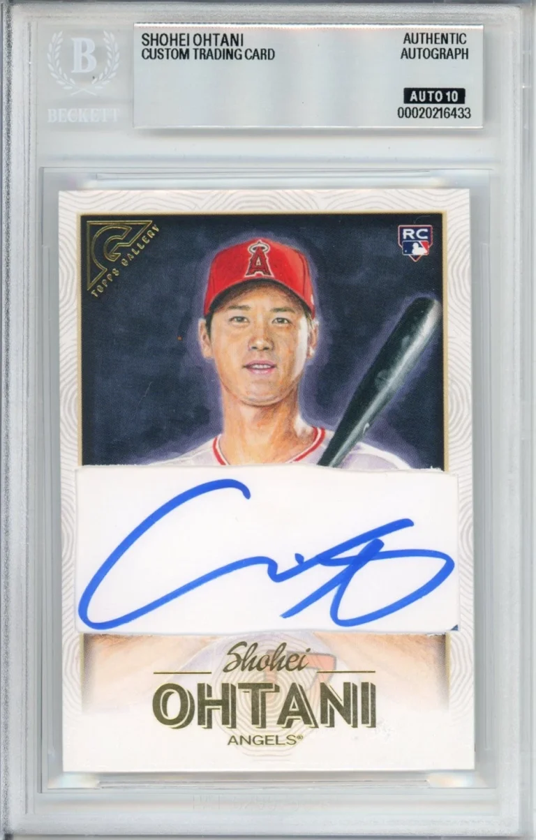 2018 Topps Gallery Shohei Ohtani SIGNED CUT AUTOGRAPH RC Rookie Card BAS 10 AUTO