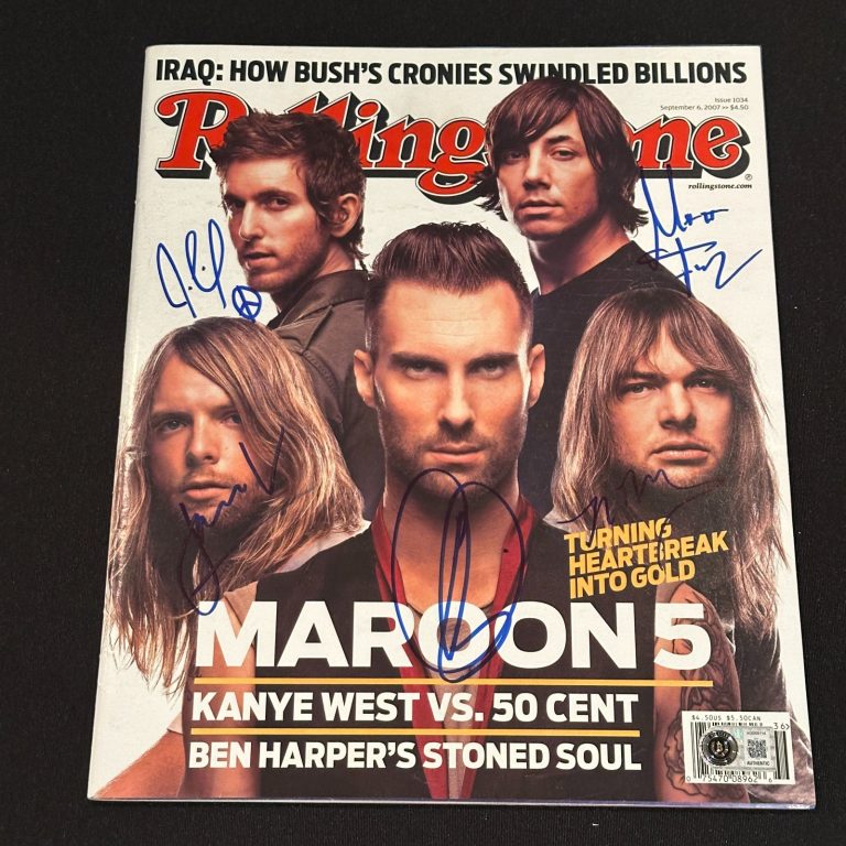 MAROON 5 Signed ROLLING STONE Magazine Beckett (BAS) Authenticated - Complete!