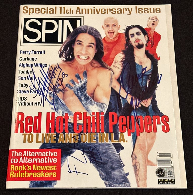 RED HOT CHILI PEPPERS Signed ROLLING STONE Magazine Beckett (BAS)