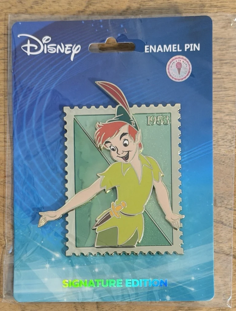 Disney Peter Pan Royal Stamp Pin| Pink à la Mode | Signature Edition NEW