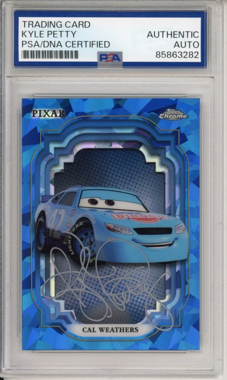 2024 TOPPS CHROME DISNEY SAPPHIRE CAL WEATHERS SIGNED KYLE PETTY PSA DNA AUTO