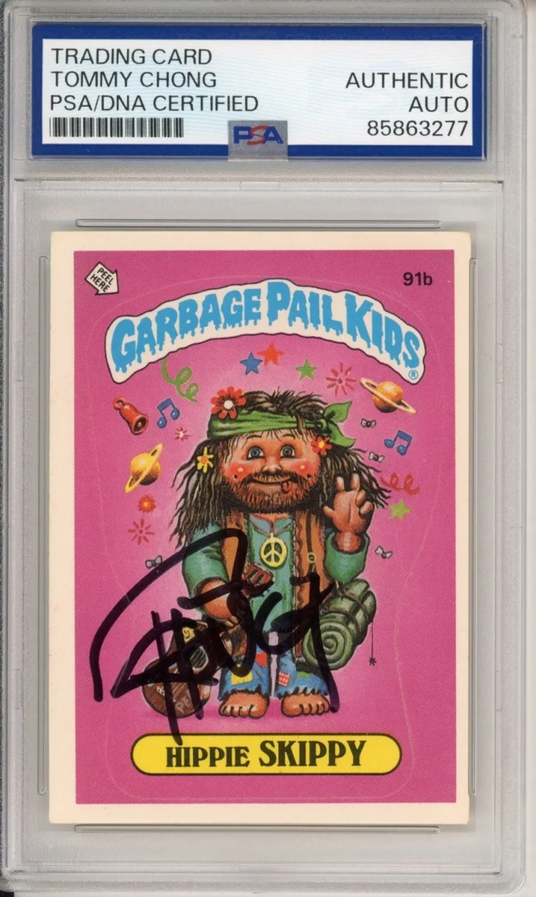 Tommy Chong SIGNED 1986 Topps GPK Card Hippie Skippy #91B PSA DNA COA AUTOGRAPH